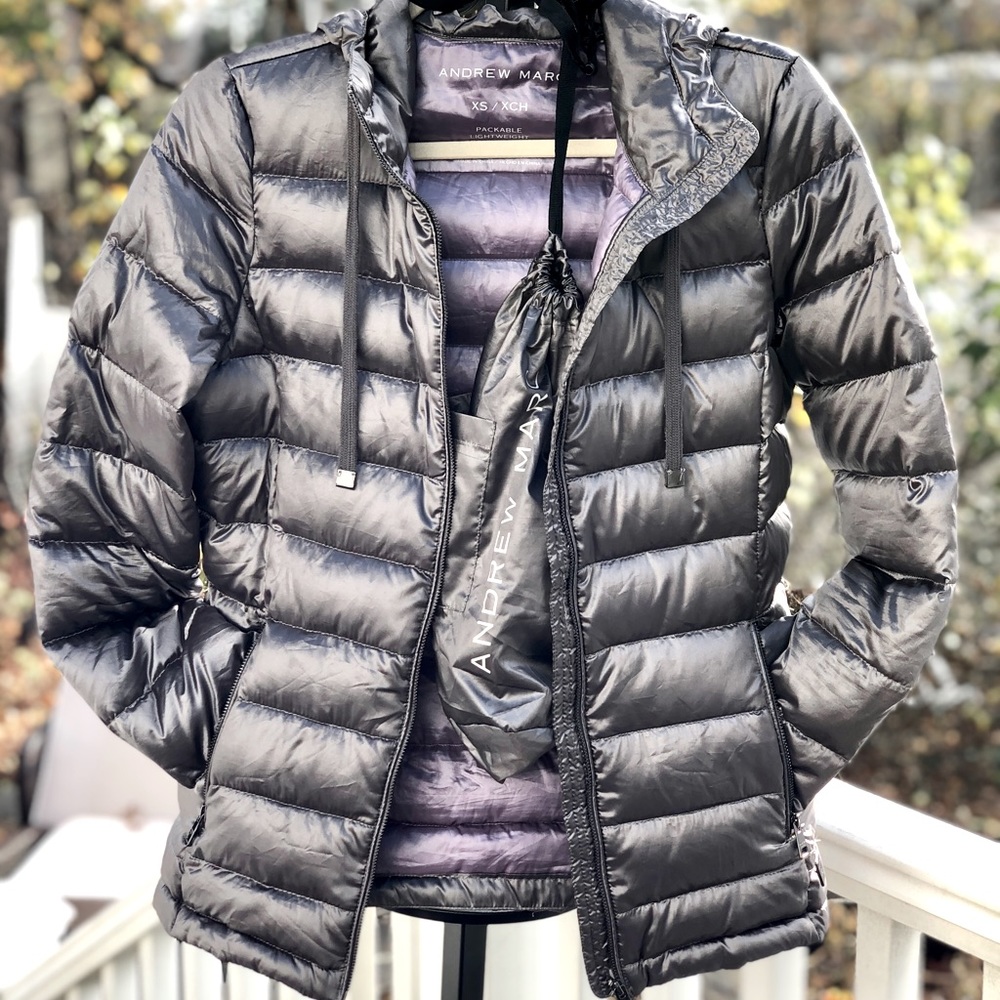 Andrew Marc Packable Puffer Coat - Picture 9 of 13